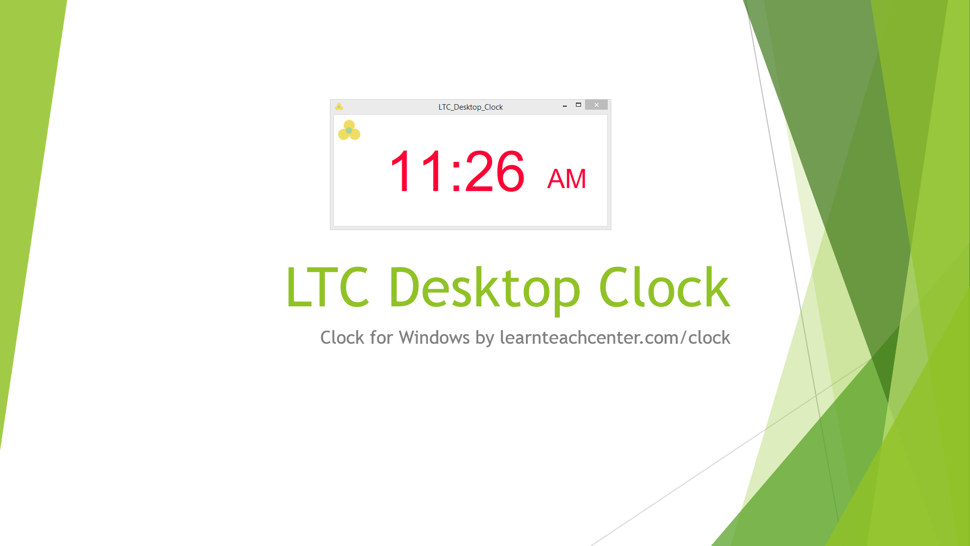LTC Desktop Clock with PowerPoint in SlideShow Mode