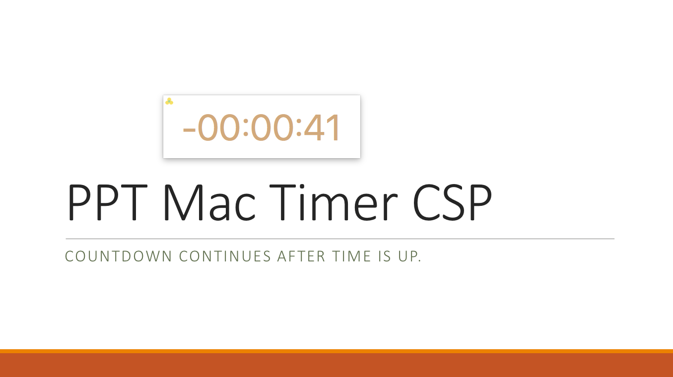 PPT Mac Timer - Countdown Timer for PowerPoint on Mac